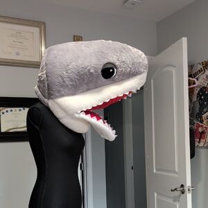 Shark Head Kids Costume - Gray and White